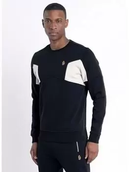 Image of Luke 1977 Monaco Printed Sweat - Black, Size 2XL, Men