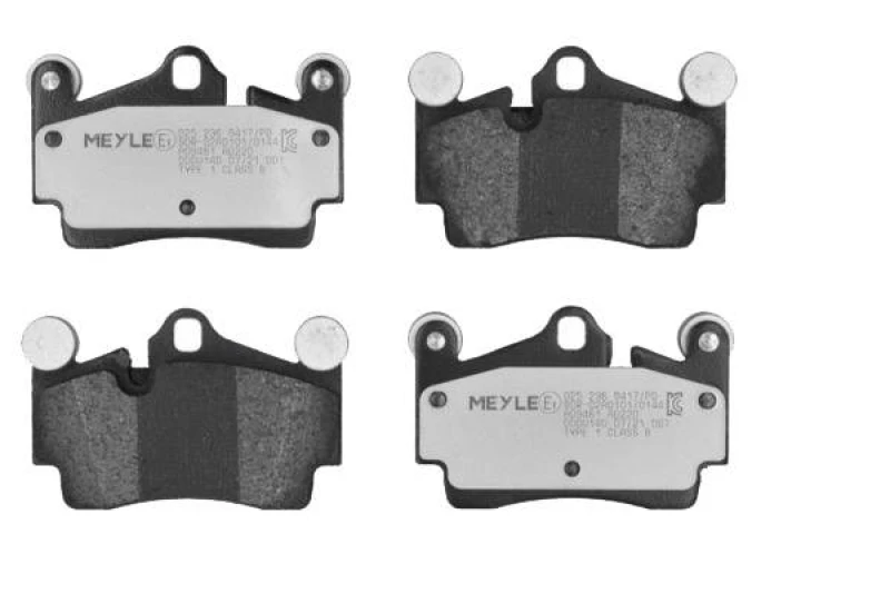Image of MEYLE 025 236 9417/PD Brake pad set Rear Axle, prepared for wear warning indicator, MEYLE-PD Quality, with anti-squeak plate Brake Pad Set,disc brake