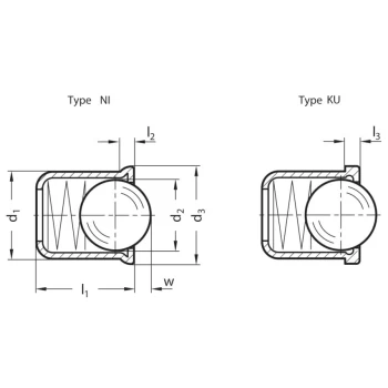 image of GN614-4-NI Spring Plunger ; All Stainless Steel