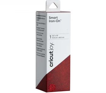 image of CRICUT Joy Smart Iron-On Material - Glitter Red, Red