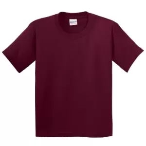 Image of Gildan Youth Unisex Heavy Cotton T-Shirt (XS) (Maroon)