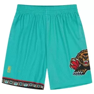 image of Mitchell And Ness Nba Vancouver Grizzlies Swingman Shorts, Teal, Male, Shorts, SMSHGS18259-VGRTEAL9