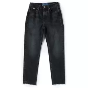 Image of Holland Cooper Womens High Rise Slim Jean Washed Black 10