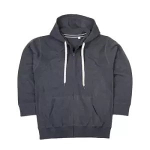 Image of Mantis Mens Superstar Zip Through Hooded Sweat / Hoodie (L) (Charcoal Grey Melange)