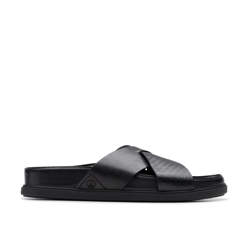 Image of Clarks Clarks Men Torford Cross Black Leather Size: 7-Standard Fit Black 7-Standard Fit Male 5063421036121