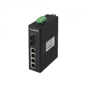 image of SilverNet 3204P-SFP INC Unmanaged Gigabit Ethernet (10/100/1000) Black Power over Ethernet (PoE)