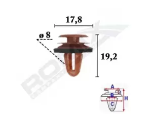 Image of ROMIX Clip, trim-/protection strip BMW,MINI C70333 07146962771