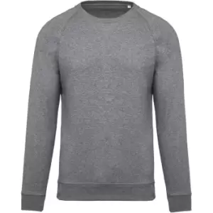 image of Kariban Mens Organic Raglan Sweatshirt (L) (Grey Heather)