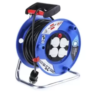 Image of brennenstuhl 25m 4 Socket Type F - German Schuko Extension Reel, 230 V
