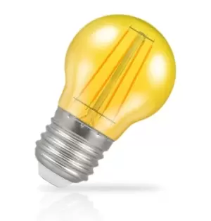 Image of Crompton Lamps LED Golfball 4W E27 Harlequin IP65 Yellow Translucent