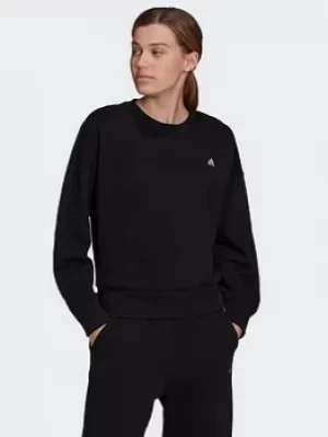 Image of adidas Sportswear Seasonals Stadium Sweatshirt, Black Size M Women