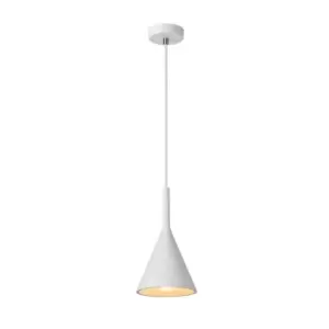 image of Gipsy Modern Dome Plaster Pendant Light - Ø16.5cm- 1xE27 - White