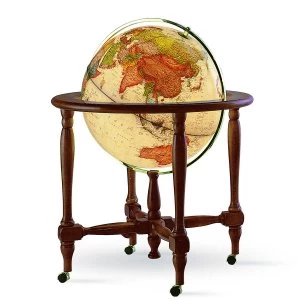 image of Nova Rico 50cm Cinthia Freestanding Illuminated Hardwood Globe