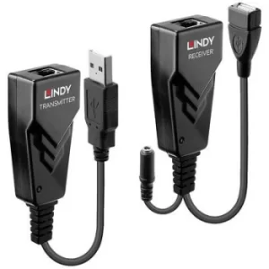 image of LINDY USB 2.0 USB extender via RJ45 network cable 100 m