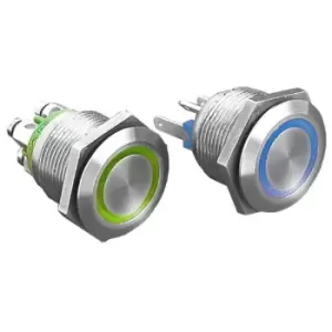 Image of ESKA Bulgin MPI002/TERM/GN Anti-vandal Switch SPST 24V DC 50mA Gre...