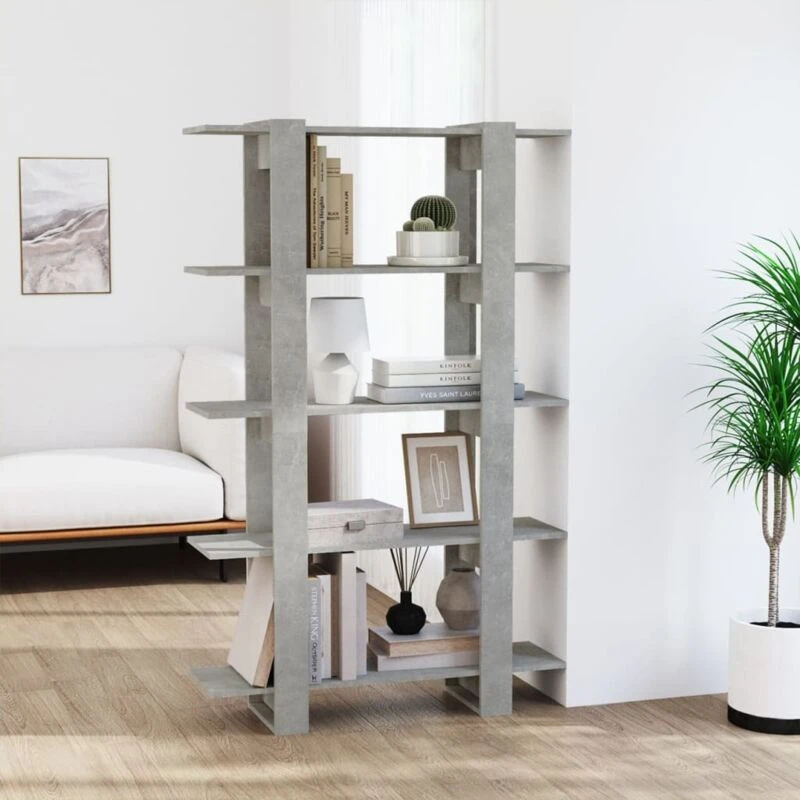 Image of VIDAXL Book Cabinet/Room Divider Concrete Grey 100x30x160cm vidaXL 8720286842546