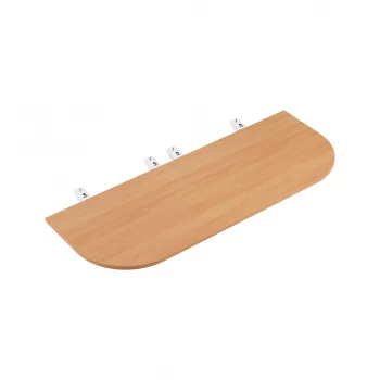 Image of CB D End Bench 1600 x 600 - Beech Top and White Legs