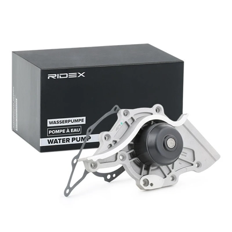 Image of RIDEX 1260W0130 Water pump with belt pulley, with gasket/seal Water Pump (1260)