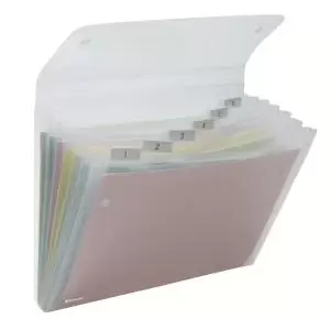 Image of Rexel Ice Expanding Files Durable Polypropylene With Tabs 6 Pockets A4