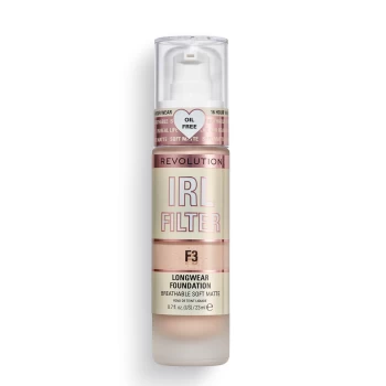 Image of Makeup Revolution IRL Filter Longwear Foundation 23ml (Various Shades) - F3