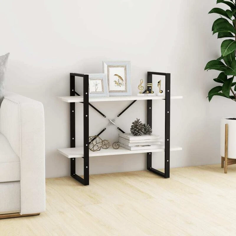 Image of VIDAXL Vidaxl - 2-Tier Book Cabinet White 80x30x70cm Solid Pine Wood 8720286567432