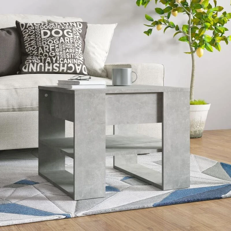 Image of VIDAXL Coffee Table Concrete Grey 55.5x55x45cm Engineered Wood Vidaxl 8720286963692