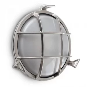 Image of Stern IP64 Round Bulkhead Wall Light in Brushed Chrome