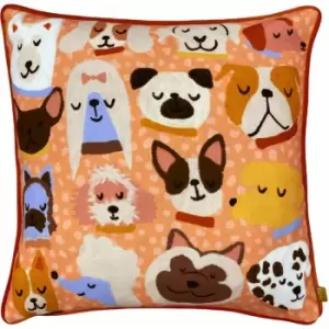 Image of Furn Woofers Sausage Dog Cushion Piped Edge Cover, Multi, 30 x 50 Cm