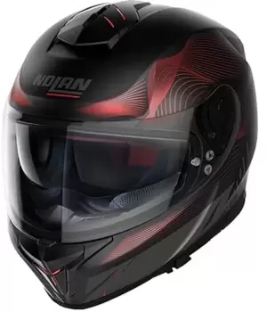 Image of Nolan N80-8 Powerglide N-Com Helmet, black-red, Size 2XL, black-red, Size 2XL