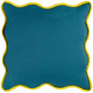 image of Heya Home Wiggle Ready Filled Cushion Blue/Yellow