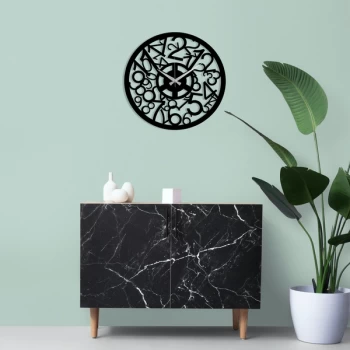 Image of Metal Wall Clock 17 - Black Decorative Metal Wall Clock