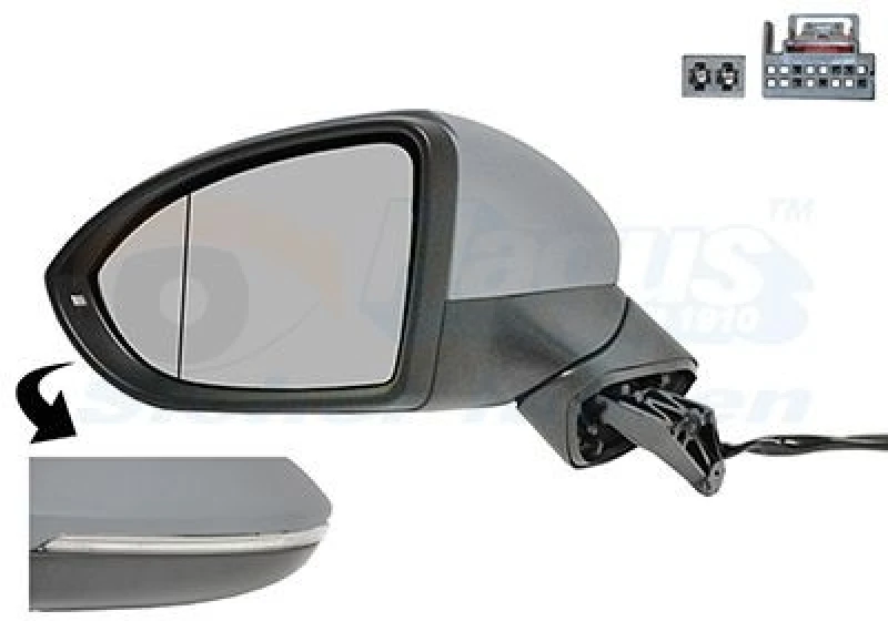 Image of VAN WEZEL Wing mirror VAN WEZEL 5769807