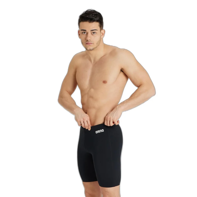 Image of Arena Mens Team Swim Jammer Solid, Black, Size 38, Men Black W4OGE Male 38