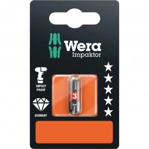 image of Wera Impaktor Phillips Screwdriver Bits PH3 25mm Pack of 1