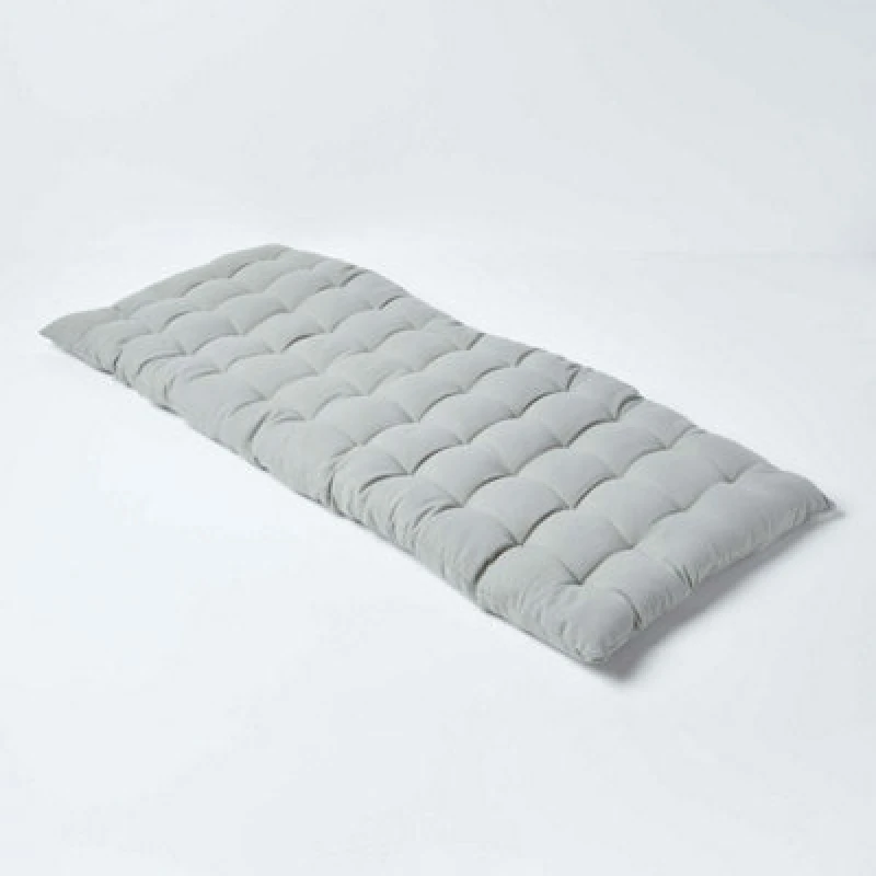 Image of Homescapes Bench Cushion, Two Seater Grey