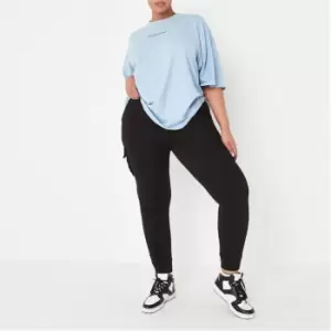 image of Missguided Utility Pocket High Waist Joggers - Black