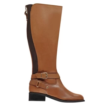 image of Linea Flat Heel Knee High Boots - Tan