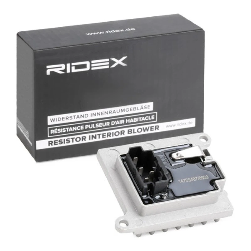 Image of Blower motor resistor RIDEX 2975R0011