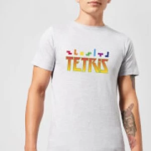 Image of Tetris Multi Blocks Mens T-Shirt - Grey - 5XL