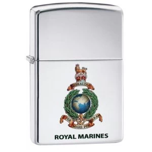 Image of Zippo Royal Marines Official Crest High Polish Chrome Finish Windproof Lighter
