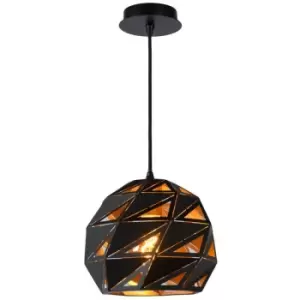 image of Lucide MALUNGA - Pendant Light - Ø25cm - 1xE27 - Black