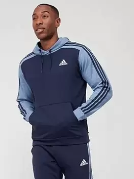 Image of adidas Melange Hoodie - Navy, Size L, Men
