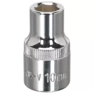 image of Sealey SP1210 WallDrive Socket 10mm 1/2"Sq Drive Fully Polished