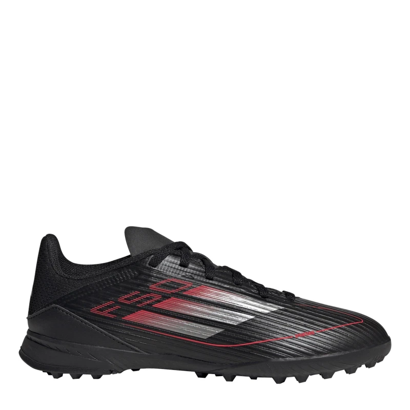 Image of adidas Kids F50 League Lightweight Astro Turf Football Boots Black/Met/Red unisex 5 (38)