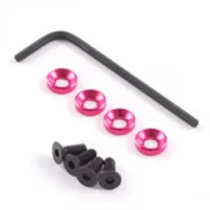 Fastrax M3 Engine Mounts W/F.H.Screws Pink