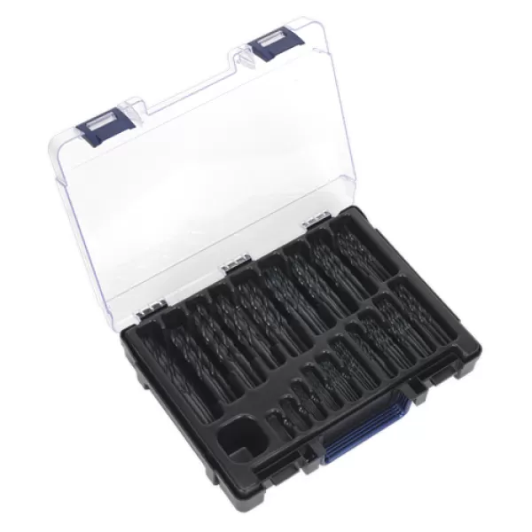 Image of Genuine SEALEY DBS170RF HSS Roll Forged Drill Bit Assortment 170pc 1-10mm