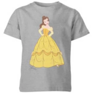 image of Disney Princess Belle Classic Kids T-Shirt - Grey - 11-12 Years