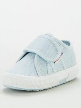 Image of SUPERGA 2750 Baby Boys Strap Classic Plimsoll Pumps - Sky Blue, Sky Blue, Size 7 Younger