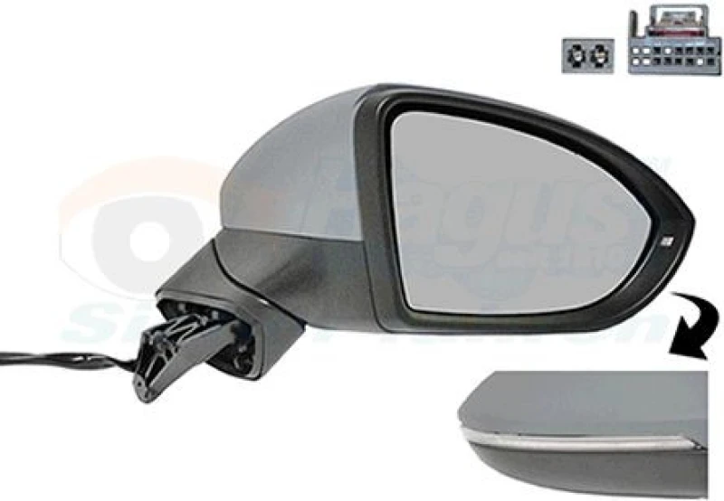 Image of VAN WEZEL Wing mirror VAN WEZEL 5769808