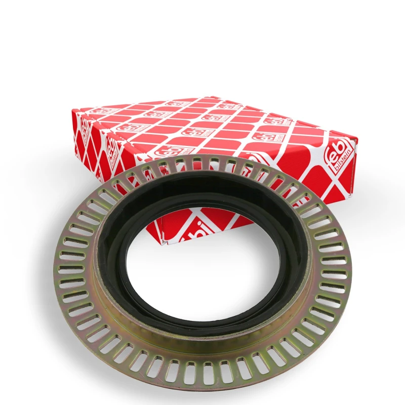 Image of FEBI BILSTEIN 24994 Gaskets Front Axle Right, with ABS sensor ring NBR (nitrile butadiene rubber) Shaft Seal,wheel hub (656)